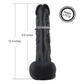 Hismith 12.4 Inch Silicone Black Super Size – Large Silicone Dildo Sex Machine Attachments